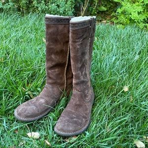 Ugg tall suede leather boots